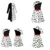 Bezauberndes Kinder Cruella De Vil Gepunktetes Cosplay Kostüm Kleid Für Theatralische Aufführung