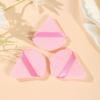 Velvet Flocked Triangle Powder Puff: Wet & Dry Use, Non-Absorbent for Loose Powder & Concealer.