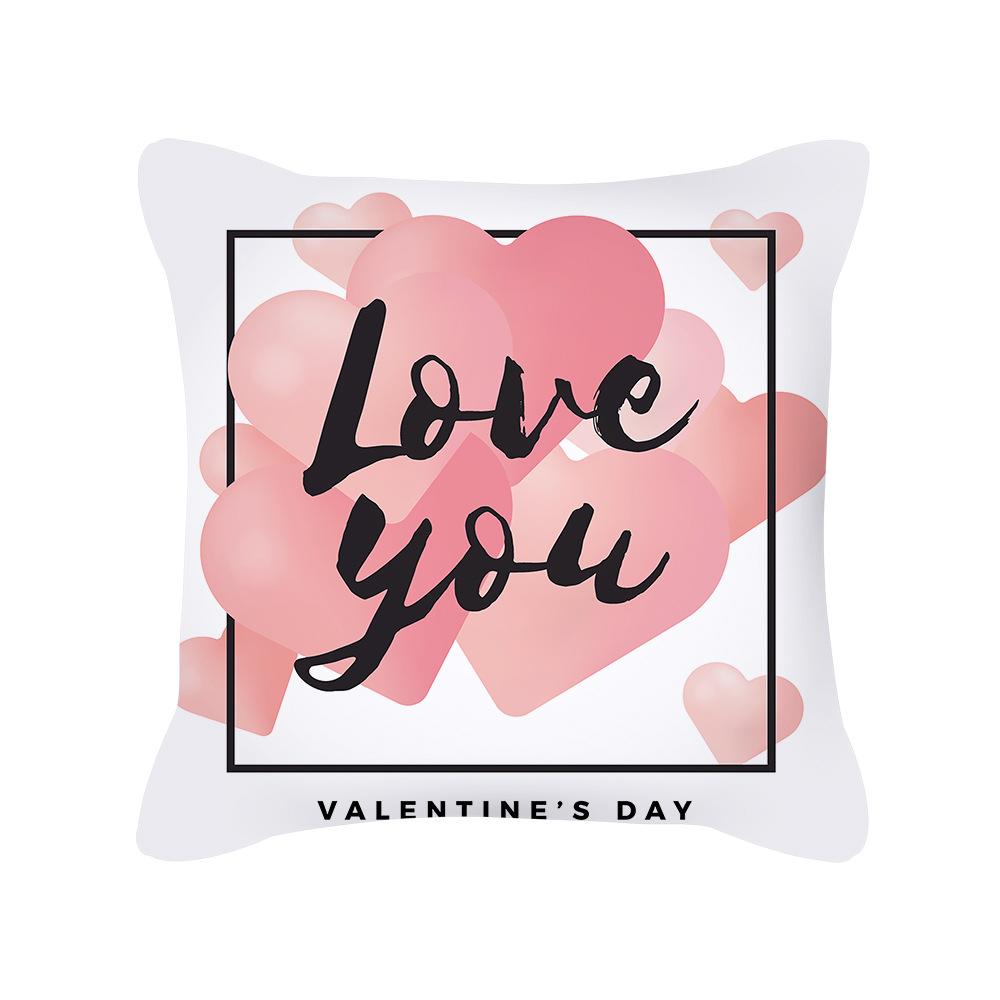 Nordic Pink Valentine's Day Gift Love Peach Skin Pillow New Home Soft Decoration