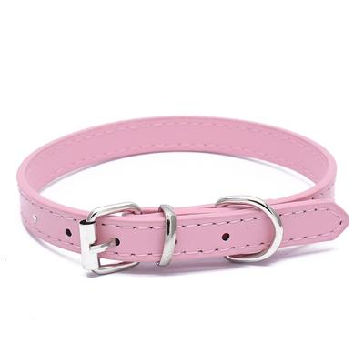 1PC Rahat Yavru Kedi Köpek Pet Yaka Suni Deri Ayarlanabilir Katı Toka