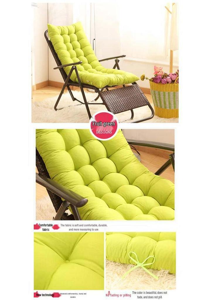 Autumn & Winter Flannel Rocking Chair Cushion - Thick, Double-Sided, Foldable Recliner Pad