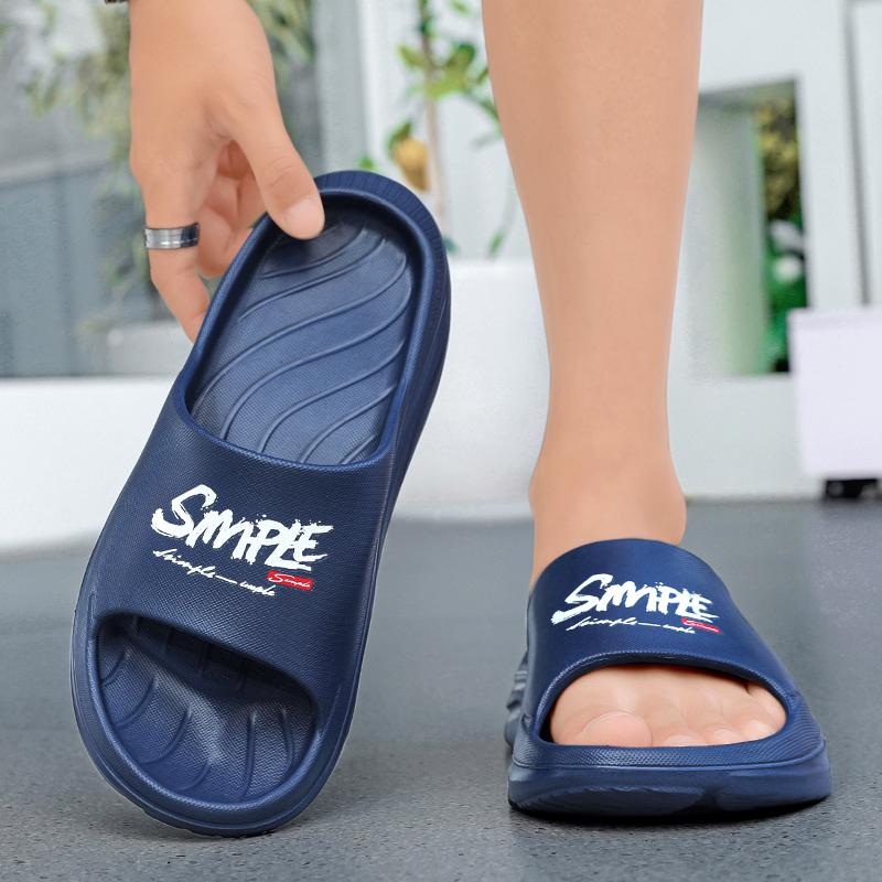Fashion Fashion Non-Slip Men Slippers House Shoes Soft Platform Slide Sandals Men Indoor Outdoor Shower Bathroom Slipper Casual Shoes