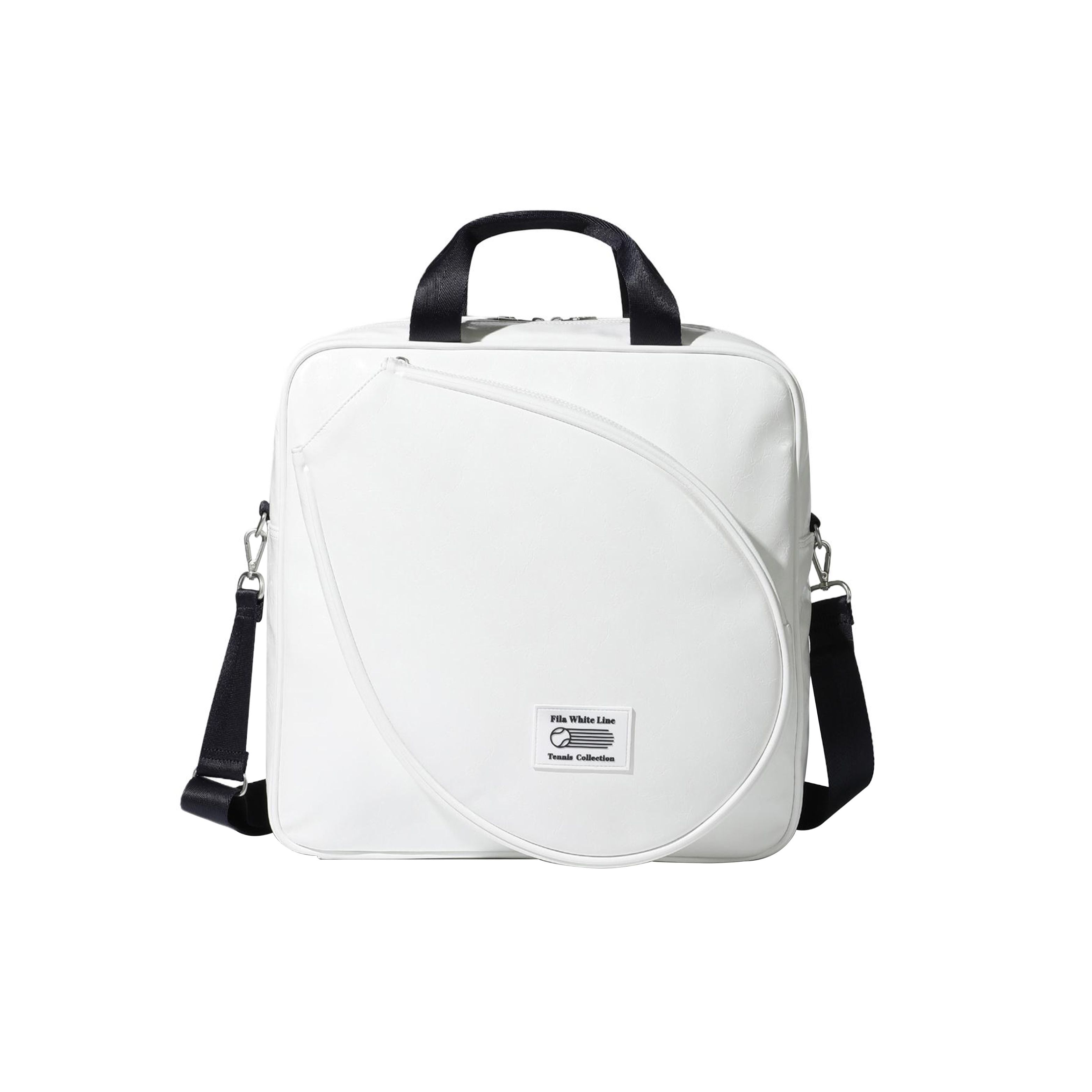 

FILA Zipper Closure PU Tennis Racket Bag Unisex Bags Off-White FS3BCF5204X-OWH Ecru