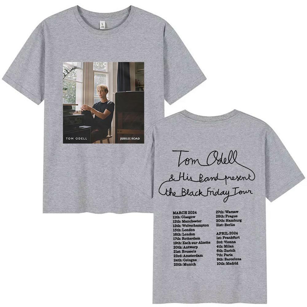 Tom Odell Tour Album 2025 Tshirt Pattern High End Mens and Womens Retro Pure Cotton Tshirt