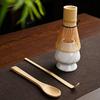 4 IN 1 Bamboo Matcha Powder Whisk Teaspoon Ceramic Bowl Tranditional Tea Matcha Whisk (Chasen)Sets Home Tea-making Accessories