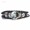 Naruto Inspired Sharingan Black Leather Men's Bracelet - Anime Gift