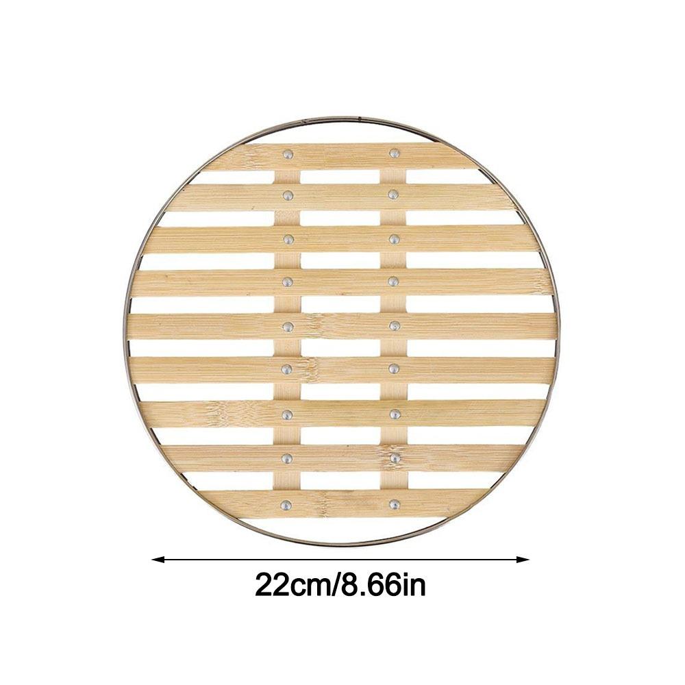 Durable Bamboo Steamer Liner Round Reusable Steaming Rack 22-30cm Non Stick Steamer Pad Kitchen Cooking Accessories