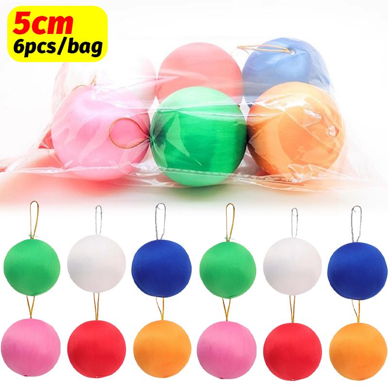 120/6pcs Wire Wrapping Christmas Balls 3/4/5/6cm Color Foam New Year Xmas Tree Hanging Pendants Ball Party Ornaments Home Decor