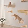 Cat Wall Climbing Shelves ScratcherFurniture Wall Mounted Bed Cat Wall Shelves & Hammock for Indoor Cats Home Decor Accessories