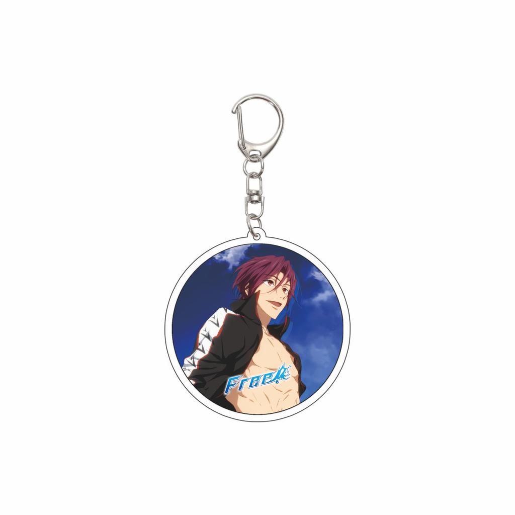 Gifts/55MM Anime Free Keychain Nanase Haruka/Tachibana Makoto/Hazuki Nagisa/Ryugazaki Rei Acrylic Key Chain Christmas Gifts