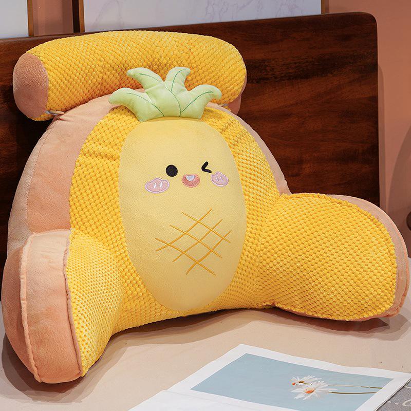

Cartoon Fruit Velvet Bedside Cushion: Soft Lumbar & Back Support Pillow for Sofa, Dorm, or Reading 45*60cm/1.1kg