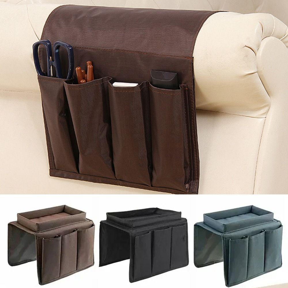 Non-Slip Sofa Handrail Tray Foldable Couch Arm Rest Organizer Couch Table Top Holder  Snack