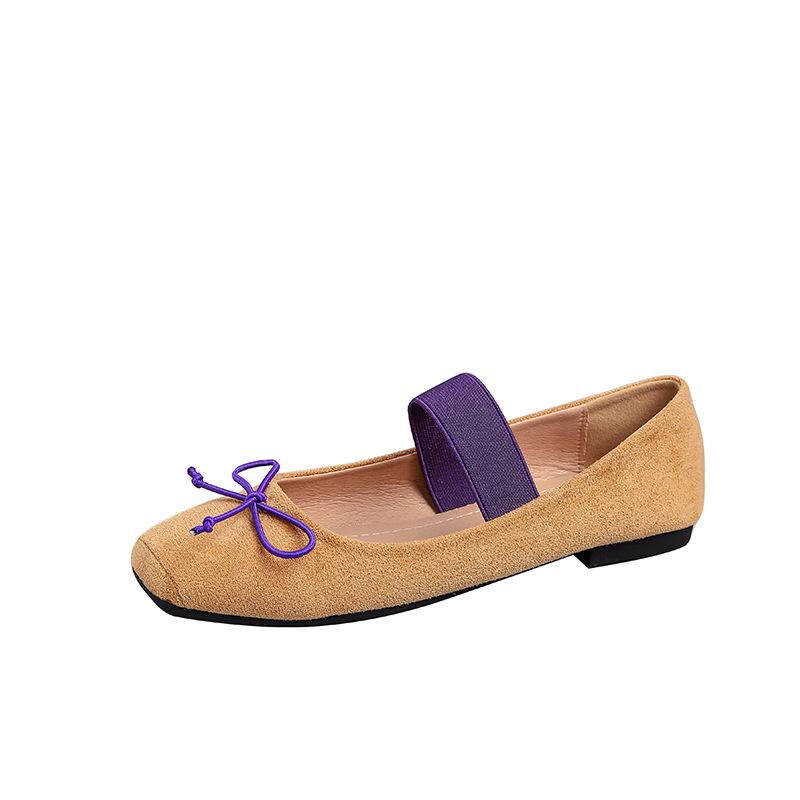 IPPEUM Mary Janes Women Ballet Flats Plus Size 44 Square Toe Pumps Flat 2025 New Ballerina Shoes