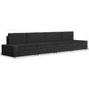 VidaXL Salon de jardin 4 pcs Résine tressée Noir