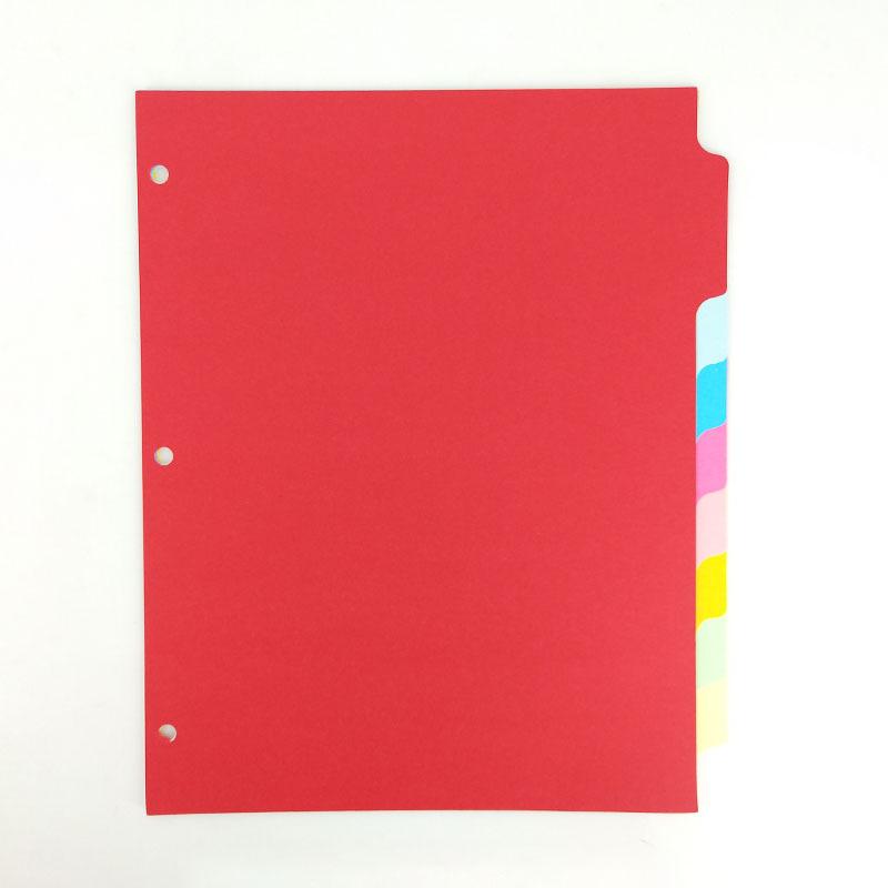 A4 Loose-Leaf Index Cards with A5 Color Dividers, 8 Sheets per Pack - Refill Pages and Dividers.