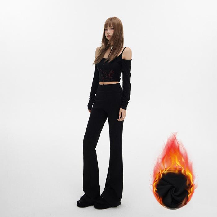 Slim Fit Slim Sweat Pants for Women In Autumn and Winter Casual Pants for Women In Autumn and Winter Plus Velvet Casual Pants for Women In Winter