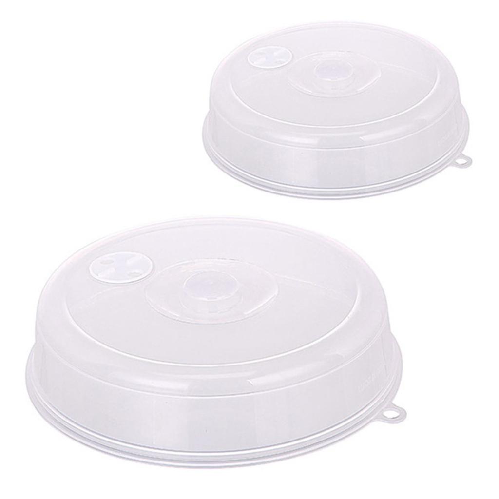 2pcsMicrowave Dish Cover Refrigerator Microwave Transparent Splash-proof Food Oven Cover Lid Cold & Heat Resistant Kitchen Tools