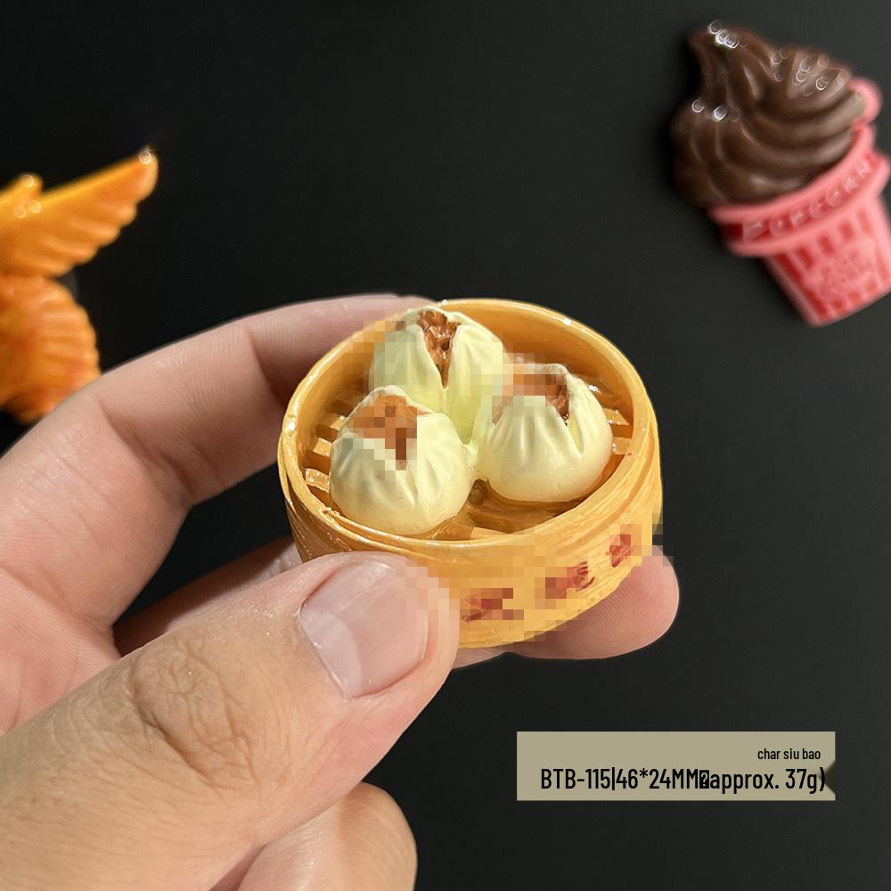 3D Chinese Style Food Magnet: Lobster & Noodles Hot Pot with Mantis Shrimp Sticker