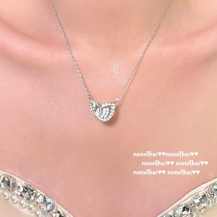 Ожерелье с драгоценным камнем Maria Blue Crown, Водный Дух, Серьги с цирконами Rich Bean Water Drop, Комбинация