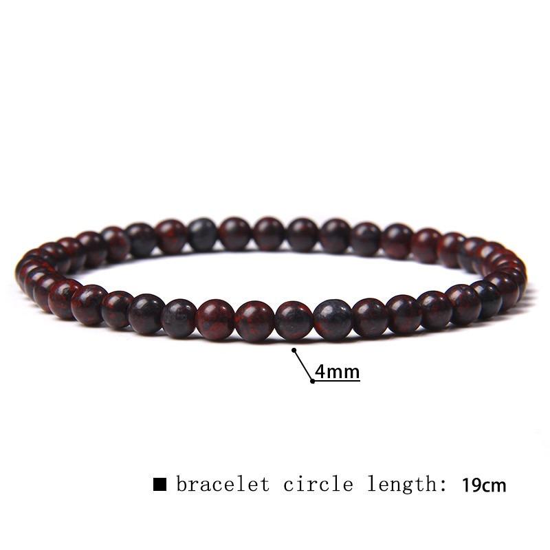 4Mm natural agate stone bead energy charm bracelet, female semi-precious stone 19cm