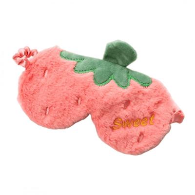 Furry Strawberry Sleep Mask Sweet Opk03