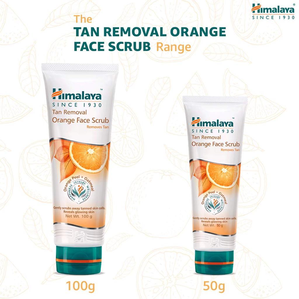 Himalaya Tan Removal Orange Face Scrub 50g Pack Of 1 Gentle Exfoliating Moisturizing Skin Care