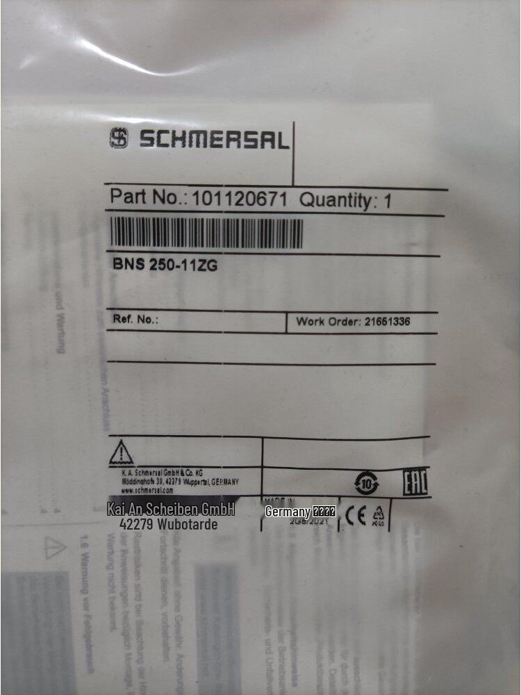 

Brand New Schmersal BNS 250-11ZG Sensor - Original Product, Free Shipping, In Stock Two Zhe