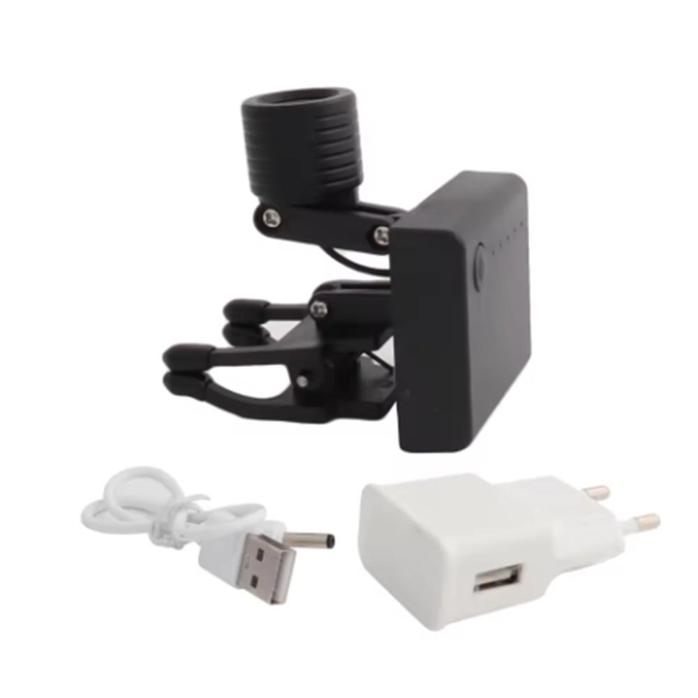 Integrated LED Dental Headlamp with Filter – Ultra-Bright, Wireless, Clip-On, Four-Level Adjustable Brightness