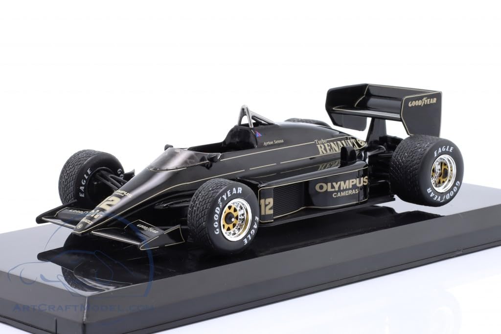 F1 Ayrton Senna Diecast Car Scale Lotus 97T Portuguese Grand Prix 1985 Blister Pack 1/24