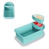 Portable Dual-Compartment Sauce Container Food Grade Silicone Sealed Large Capacity Condiment Box with Lid for Storage and Freshness
