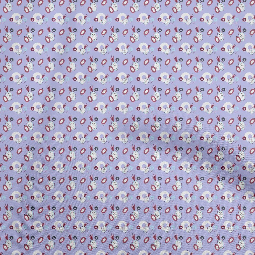 oneOone Cotton Flex Light Blue Fabric Fruits Pineapple Diy Clothing Quilting Fabric Print Fabric By Yard 40 Inch