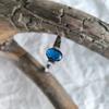 Серебряное кольцо с сапфиром nano 0.907ct, вес изделия 2,57 гр (2206057)