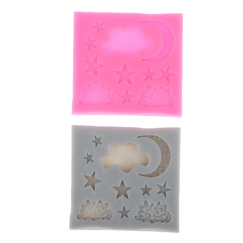 1Pc Fondant Silicone Cake Mold Cloud Star Moon Chocolate Molds Clouds Mould Cake Decorating Accessories Diy Tools
