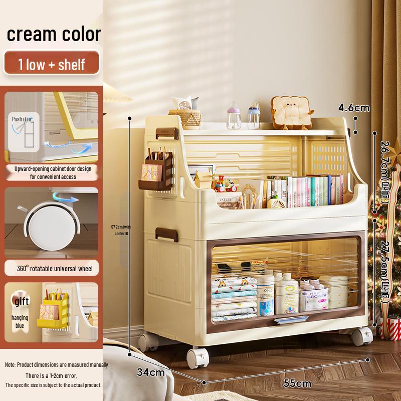 Folding Storage Cabinet for Kids - Wardrobe, Clothes Organizer, Toy & Snack Shelf