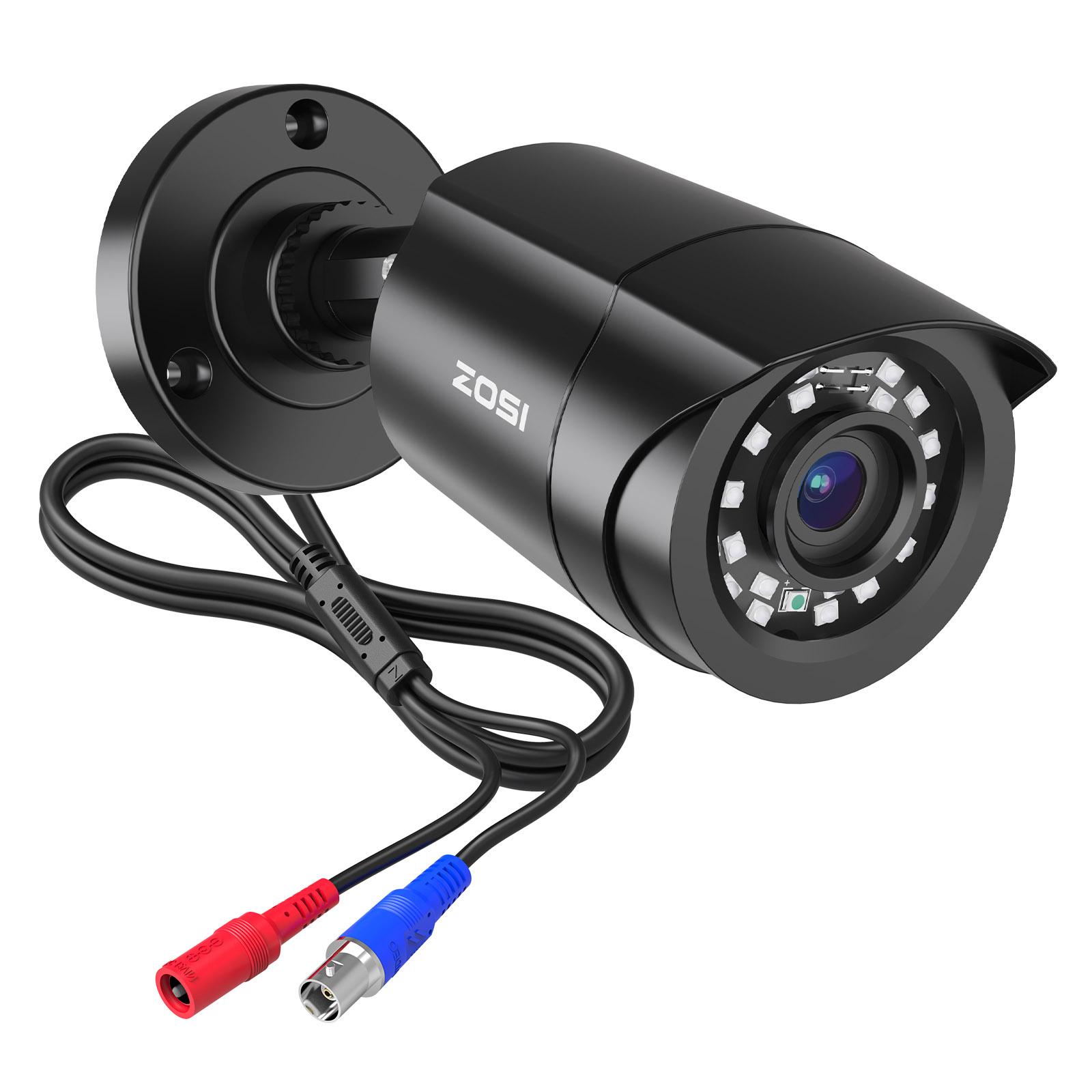 

ZOSI 2MP 1080P Night Vision Security Camera 4 In 1 TVI/CVI/AHD/CVBS Surveillance Bullet Camera Black/EU Plug