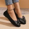 Spring New Flat Shoes Women Fashion Round Head Shallow Mouth Butterfly Suede Soft Sole Non-slip Wear-resistant Single Shoes
