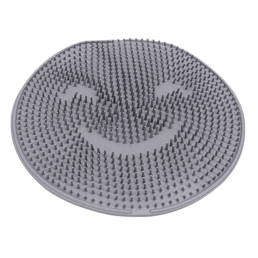 Foot Brush Massage Mat Non Slip Shower Foot Scrubber Cleaning Exfoliating Mat with Suction Cup Gray