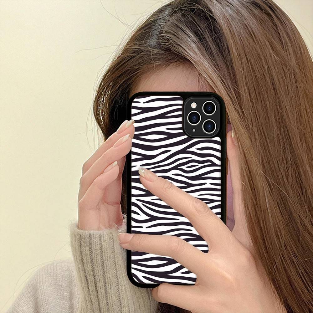 Zebra Print Clip Art For IPhone 17 16 15 14 13 12 11 Pro Max Plus Shockproof PC+TPU Phone Back Cover
