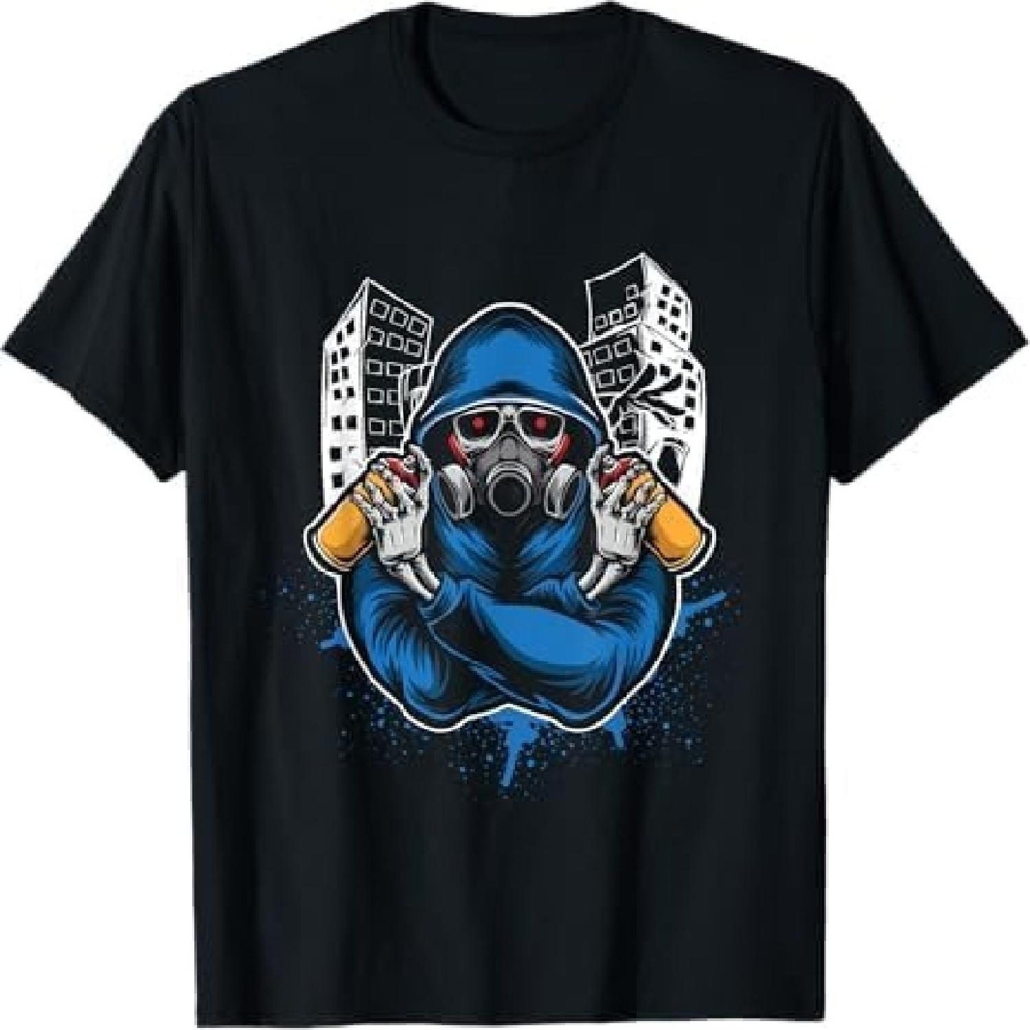 Graffiti Artist Skull Graffiti Tag Urban Street Art Rap Gift T-Shirt DAT Mens Womens Tank Top Sweatshirt Hoodie Black S