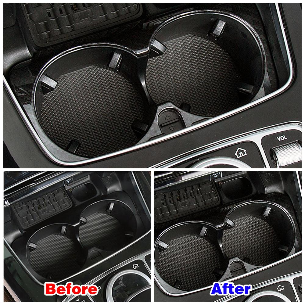 For Mercedes Benz C E GLC Class W213 W205 X253 Interior Central Console Part Modify Water Cup Holder Frame Molding Cover Trim