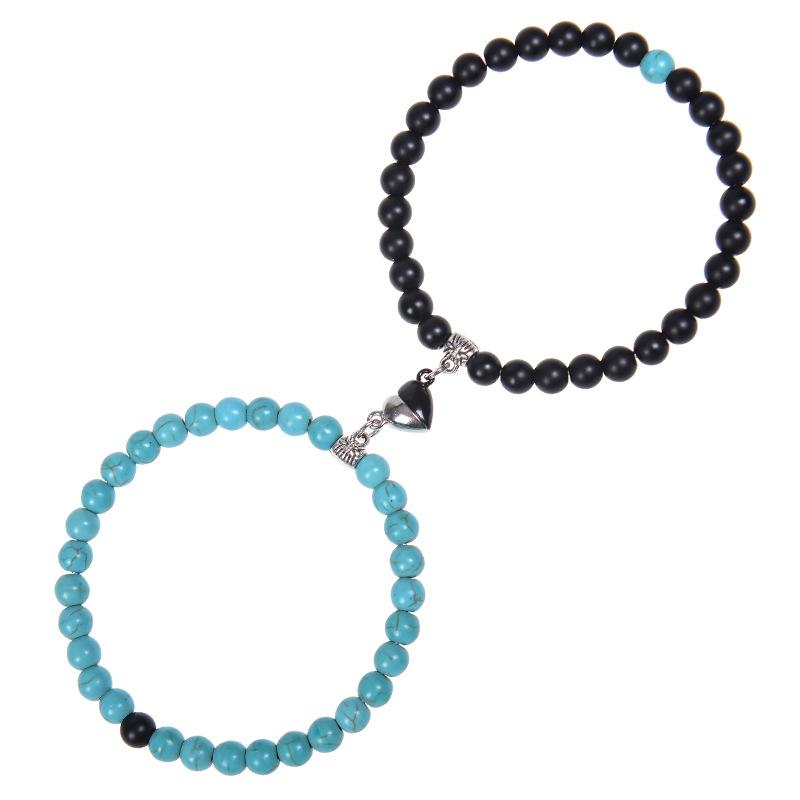 

JYL TS Bracelet Magnetic Couple Beaded Enhances Attraction & Emotional Unity Turquoise-Magnet Attraction новий колір автомобіля