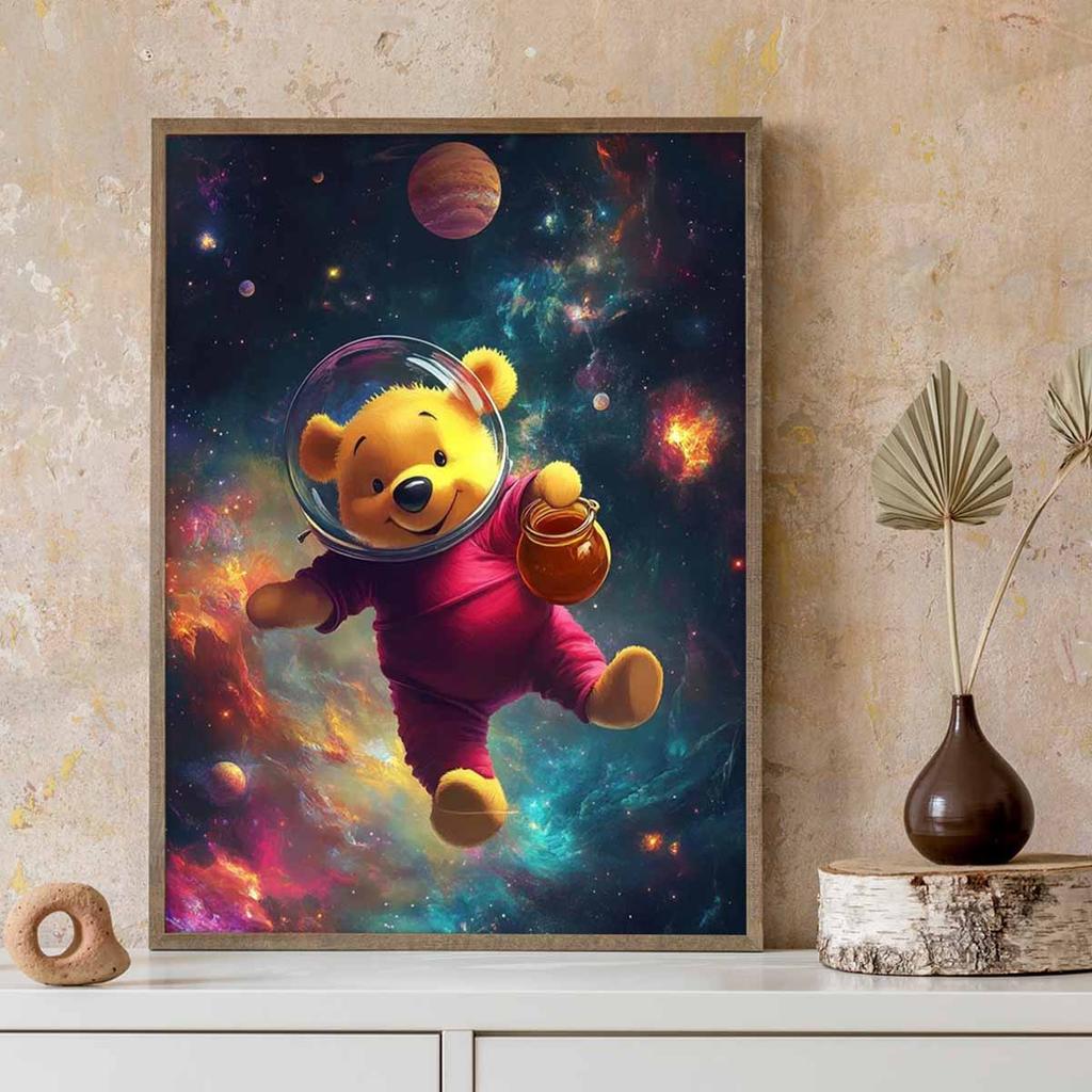 5D Diy Diamond Painting Astronaut Winnie In Space Full Drill Rhinestones Mosaic Embroidery Handmade Products Home Decor Gift