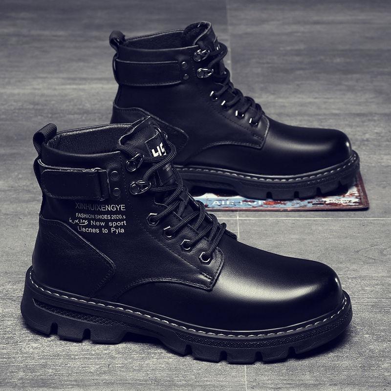 Martin boots men's autumn men's shoes new men's boots high-top shoes versatile tooling boots casual leather shoes