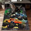 Mon-ster Truck Adventure Floor Mat for Living Room, Game Rooms, Office, Bedroom, Office Floor Mat Playful Design, Christmas fan gifts