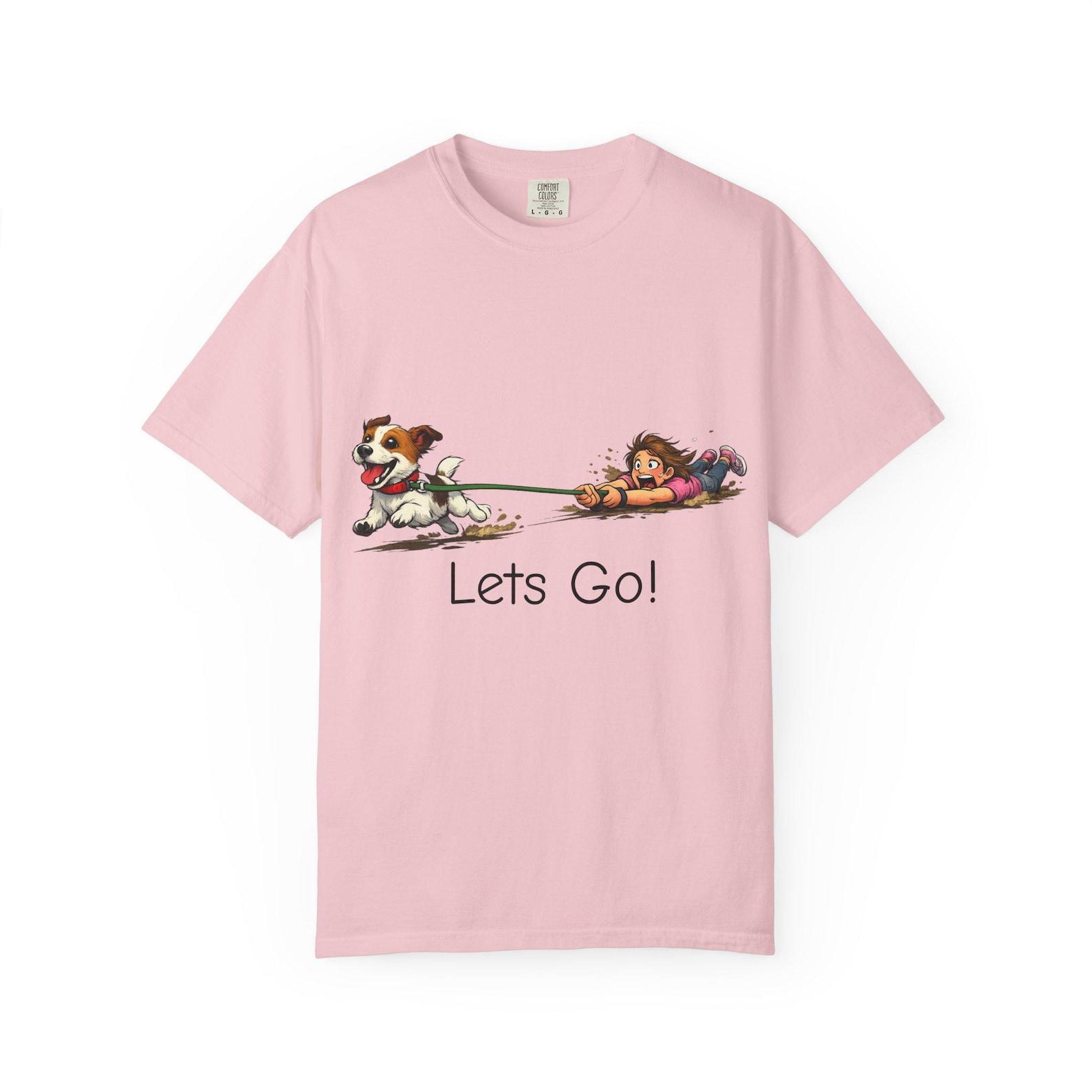 Jack Russell Pet Dog Walk T shirt, Funny Cartoon Dog Lover Tee 2XL