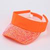 New Summer Empty Top Visor Cap for Women Rhinestone Belt UV Protection Running Sports Sun Visor Hat