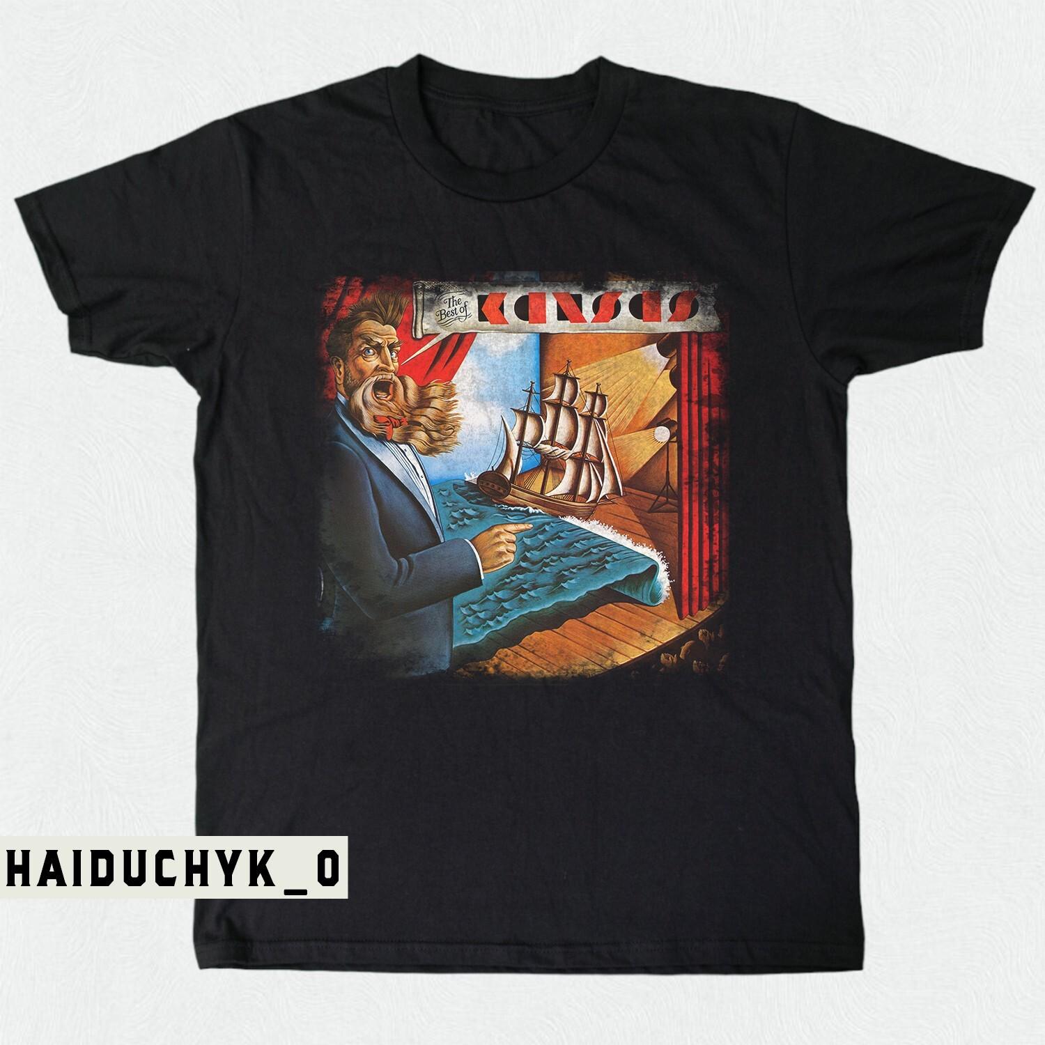 Kansas - The Best of Kansas Unisex Black T-shirt Size S-5XL XXXL