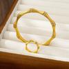 Trendy Design Brushed Bamboo Open Jewelry Bracelet