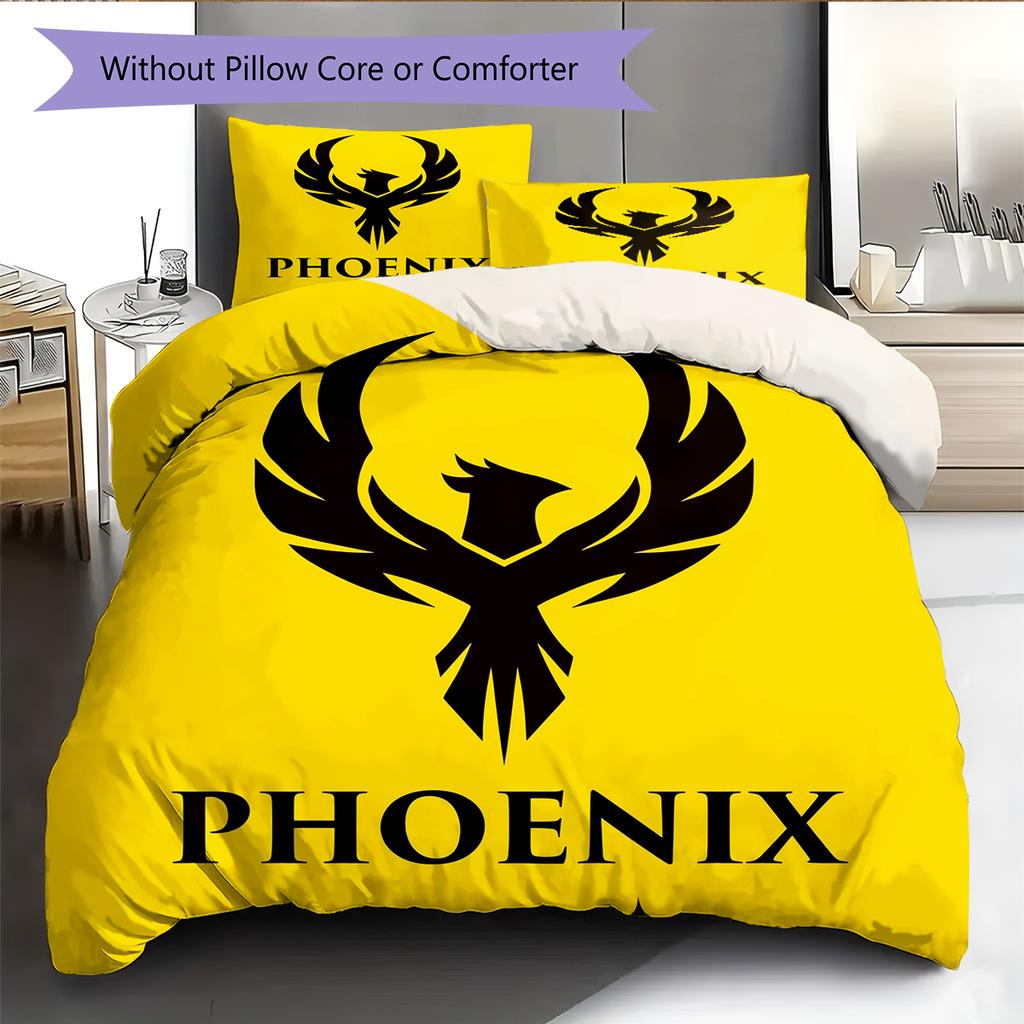Wellington Phoenix FC Pattern Bedding Home Decoration Birthday & Festival Gift (1 * Duvet Cover + 2 * Pillowcase, Without Core)