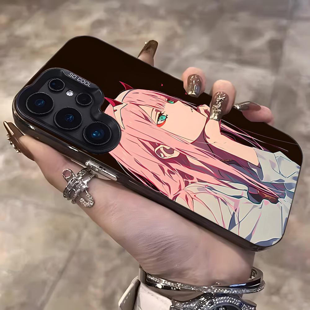 

Zero Two Darling In The FranXX Anime Phone Case For Samsung S25 Ultra S23 S22 S21 S20 Plus S24 Fe A55 Color Silver Cover Samsung S22
